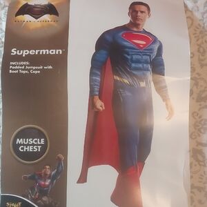Spirit Superman Muscle Chest Costume - Red and Blue